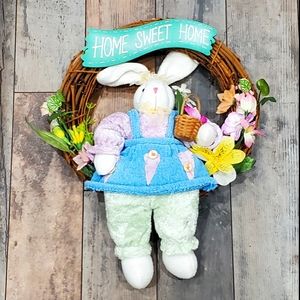 Spring Bunny Wreath - Home Sweet Home Bunny